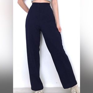 High waisted navy pants